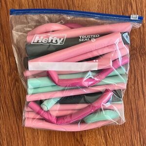 Pink and Green Hair Rollers